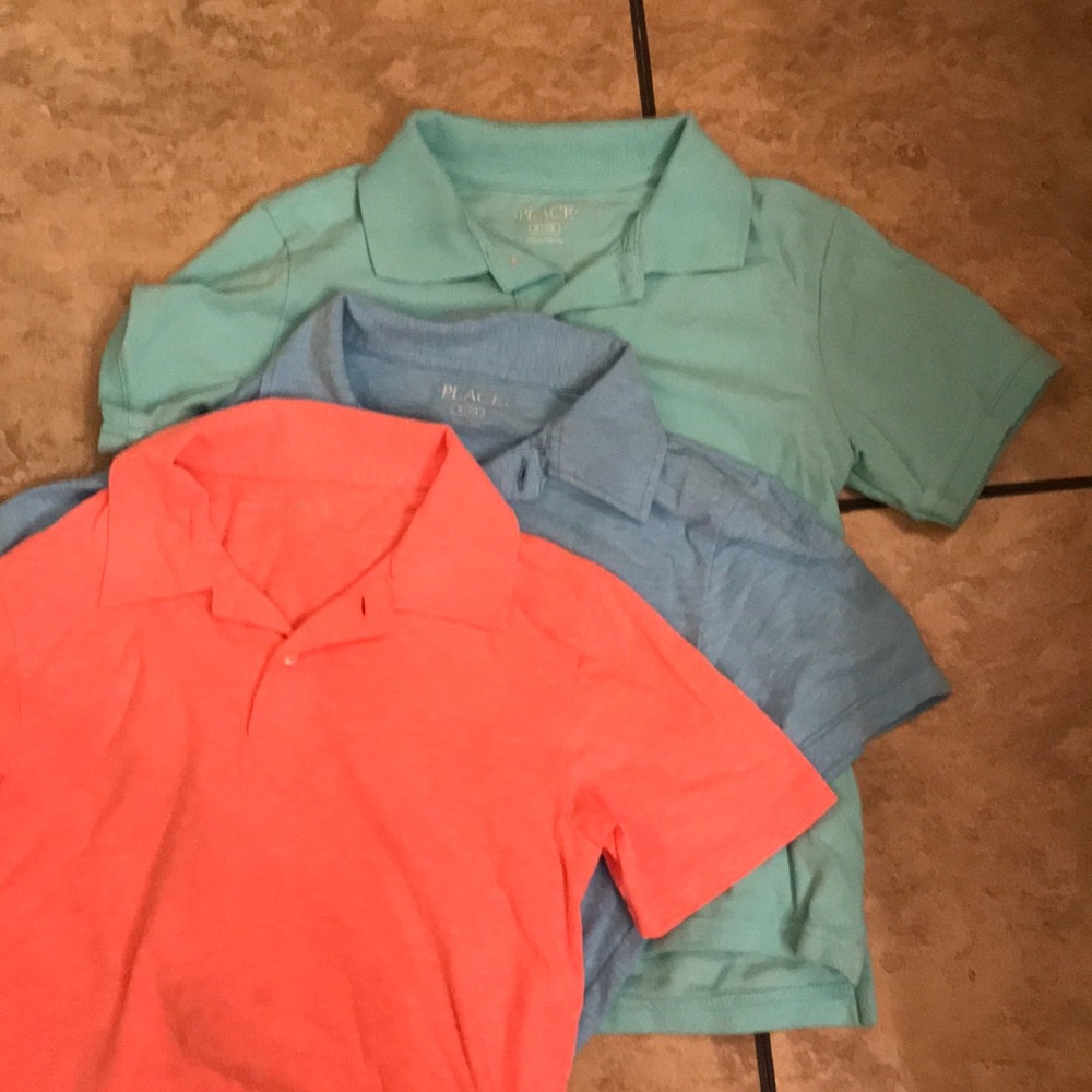 Three Childrens place 7/8 collared shirts